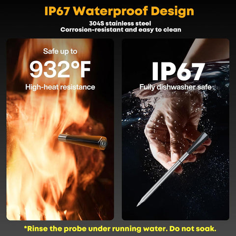 Megapuxin wireless meat thermometer oven and grilling versatility for diverse methods.