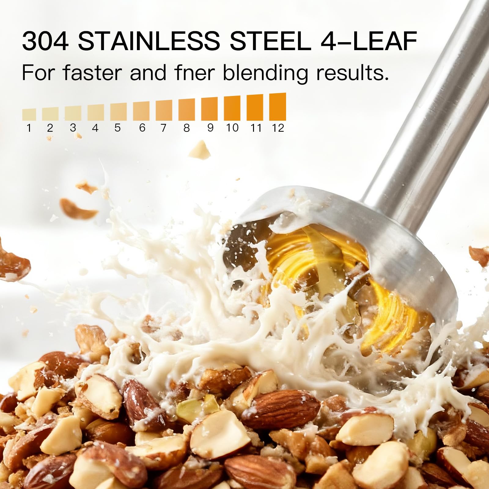 MEGAWISE titanium reinforced blades deliver sharp, durable performance for smoothies and baby foods.