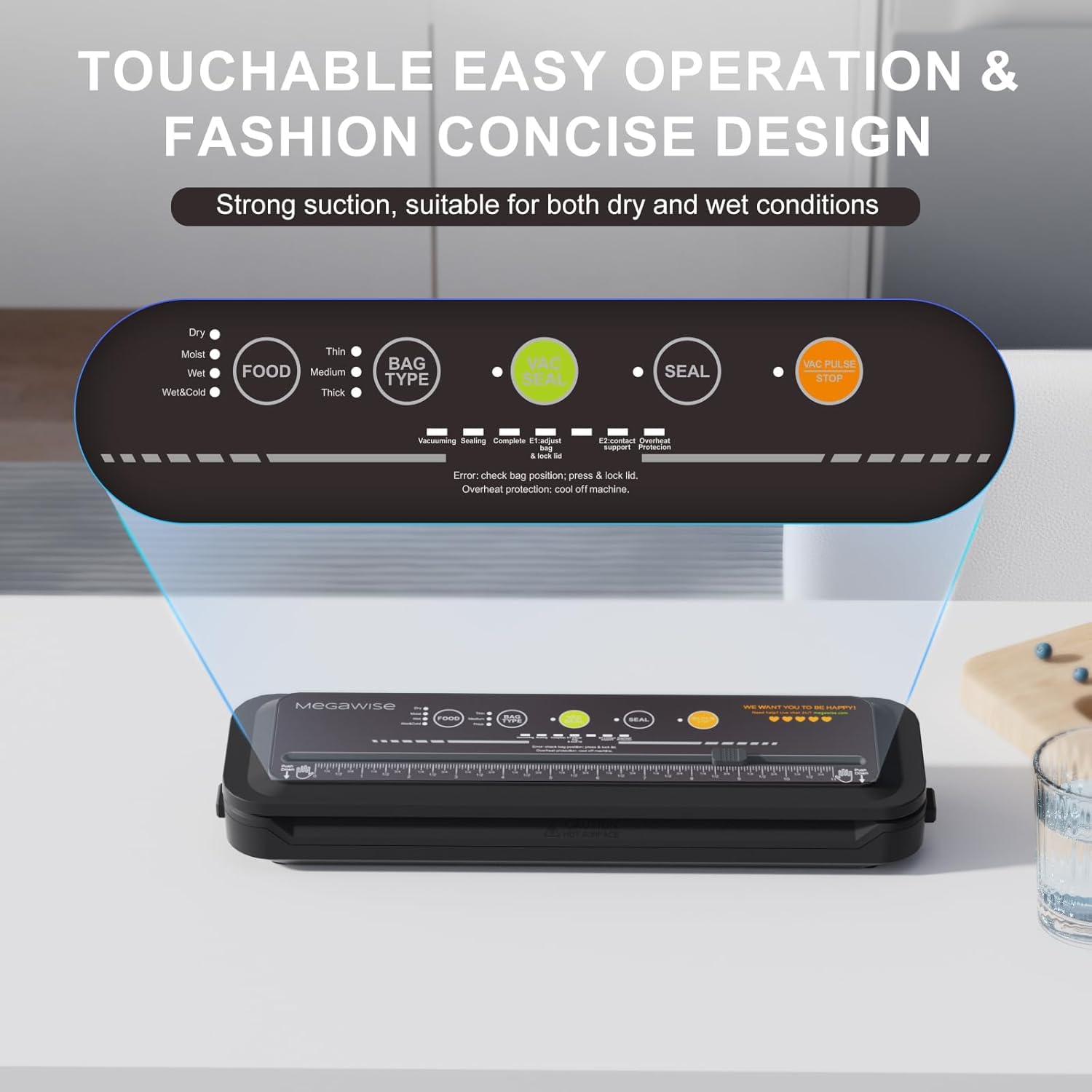 External container compatibility with MegaWise vacuum sealer