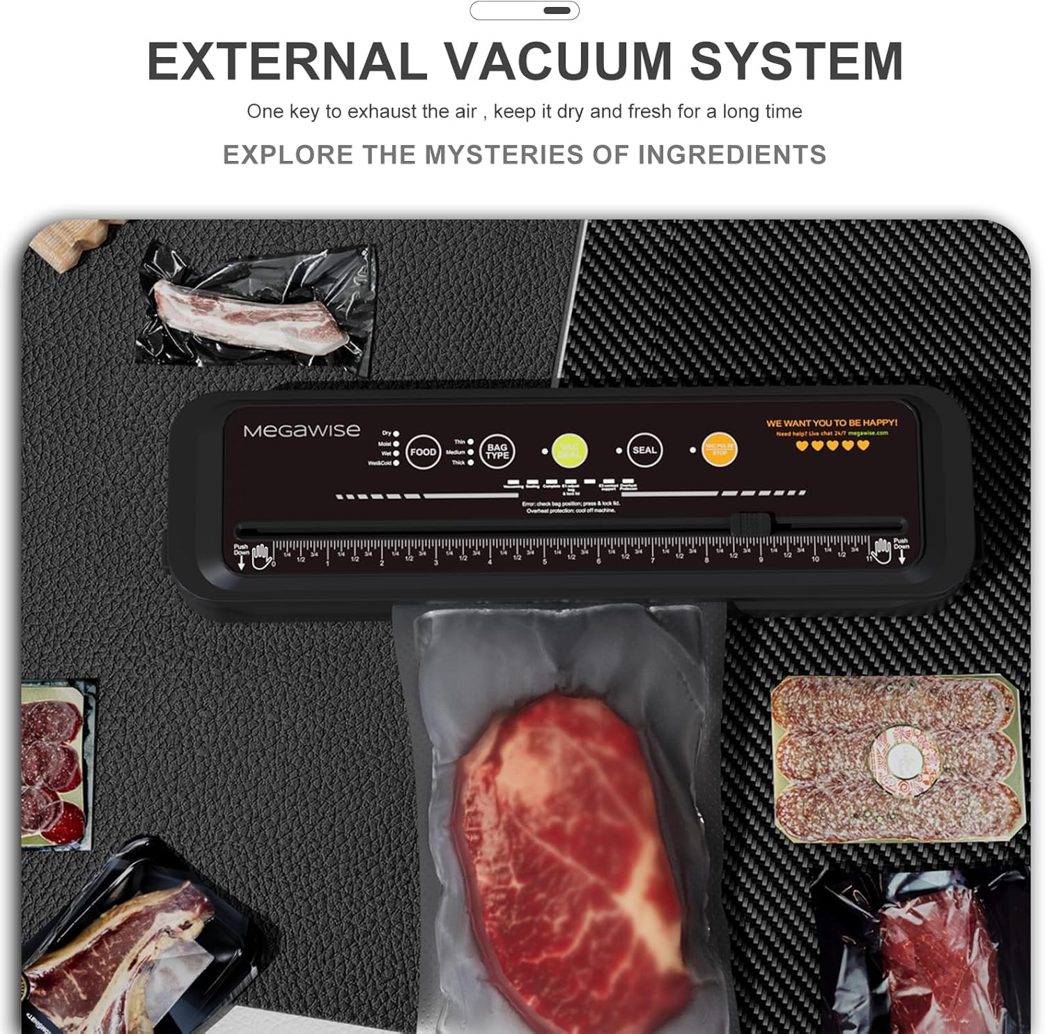 One-touch operation with dry and moist modes on MegaWise