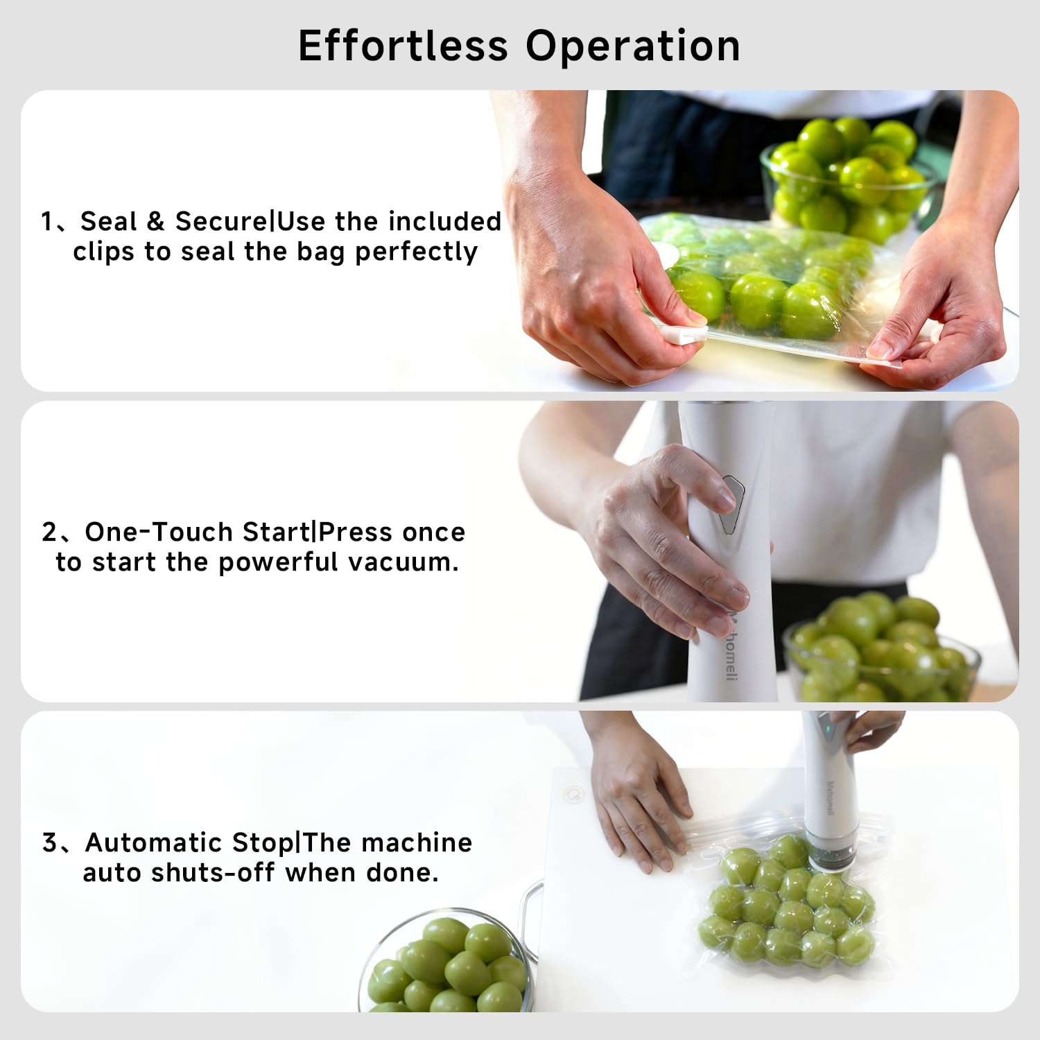 Mehomeli removable liquid tray catching moisture for easy cleaning.