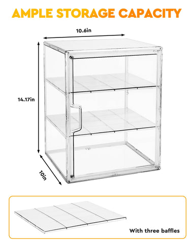 MEI NIAN bread box clear view inside helps organized selection