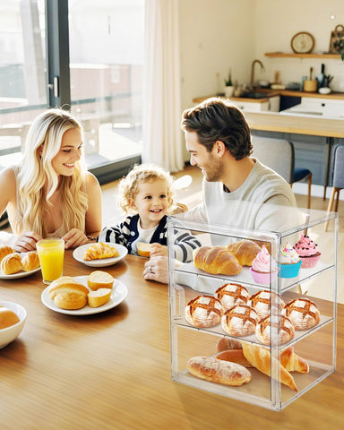 MEI NIAN bread box magnetic door ensures smooth, quiet access