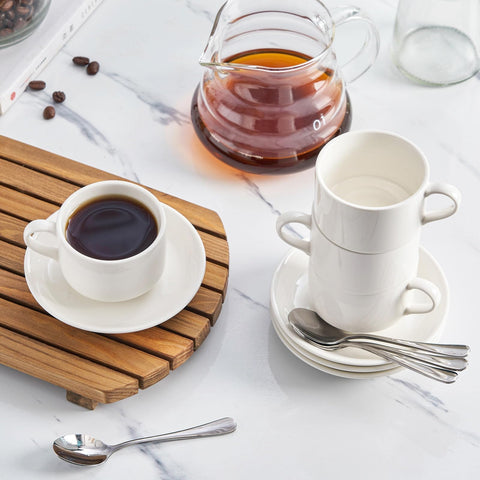 Meichu dishwasher-safe porcelain cups simplify daily use.