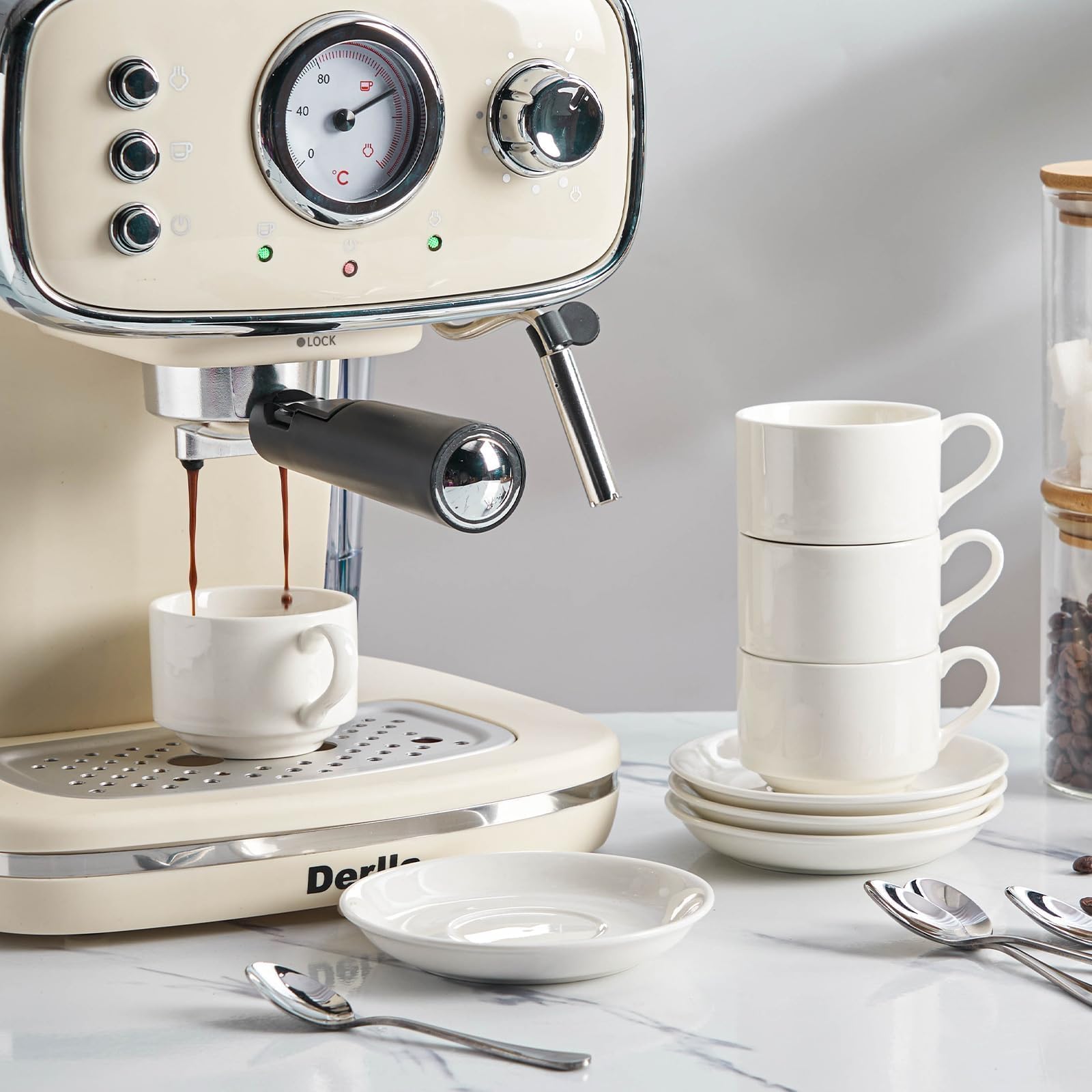 Meichu porcelain demitasse cups provide timeless, durable coffee service.