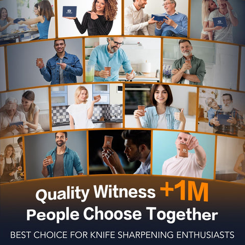 MEINESQIS knife sharpener kit suction base provides stable countertop sharpening