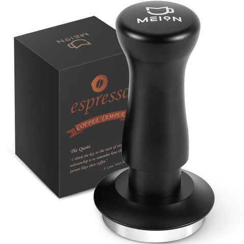 Meion espresso tamper with dual-spring mechanism for consistent tamping