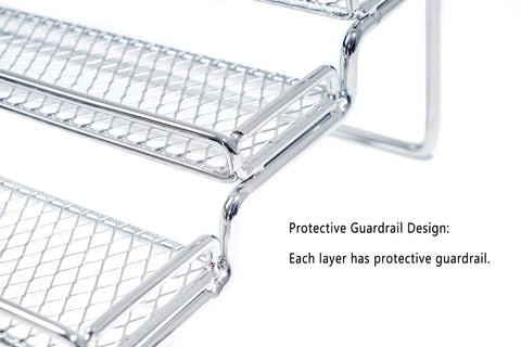 MEIQIHOME guardrail-spice-rack close-up showing raised edges to prevent spills on counters.