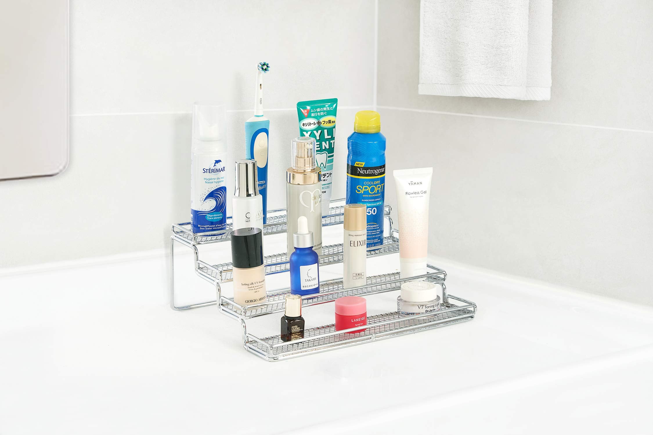 MEIQIHOME versatile storage holds spices, oils, and small bottles neatly.