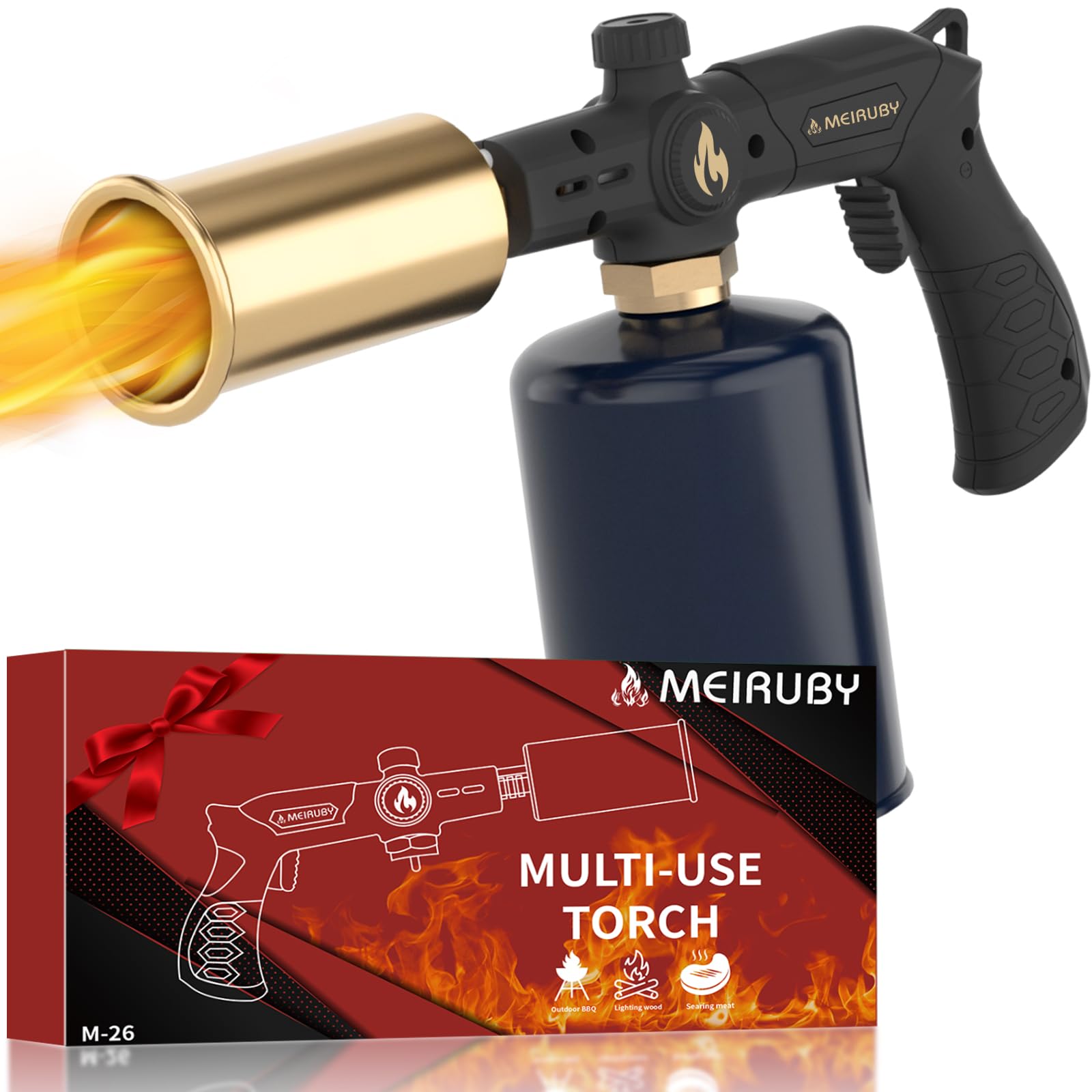 MEIRUBY propane torch sears steak for restaurant-quality crust