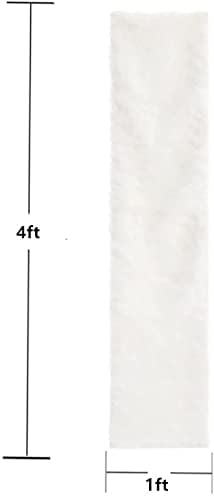 MeiSan white fur runner for Christmas dining creates warm holiday ambiance.