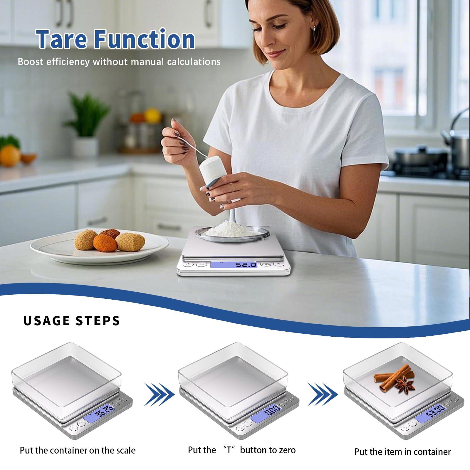 MEIYA gram scale ships with batteries for immediate setup