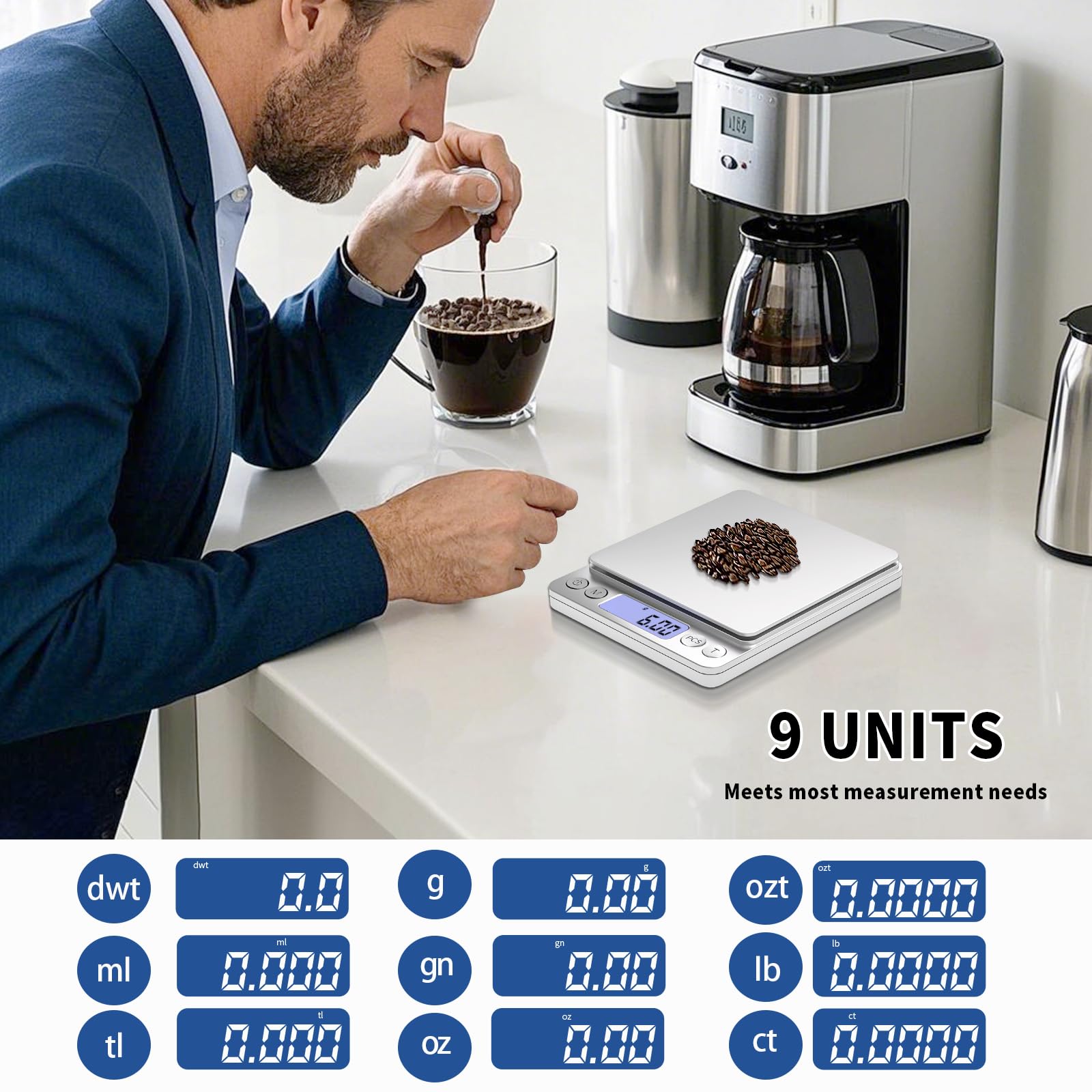 MEIYA scale with stainless steel surface for quick cleaning