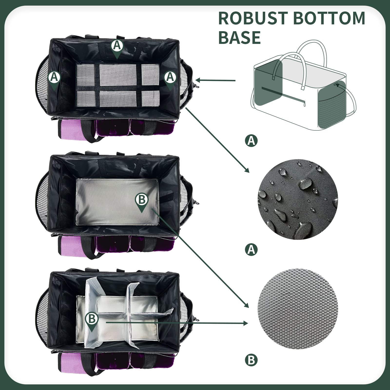 MELINON caddy detachable divider creates flexible compartments.