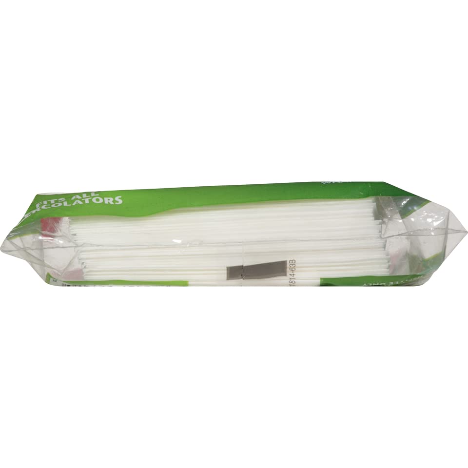 Melitta 627402 wrap-around filters stored in poly bag packaging for freshness and organization.