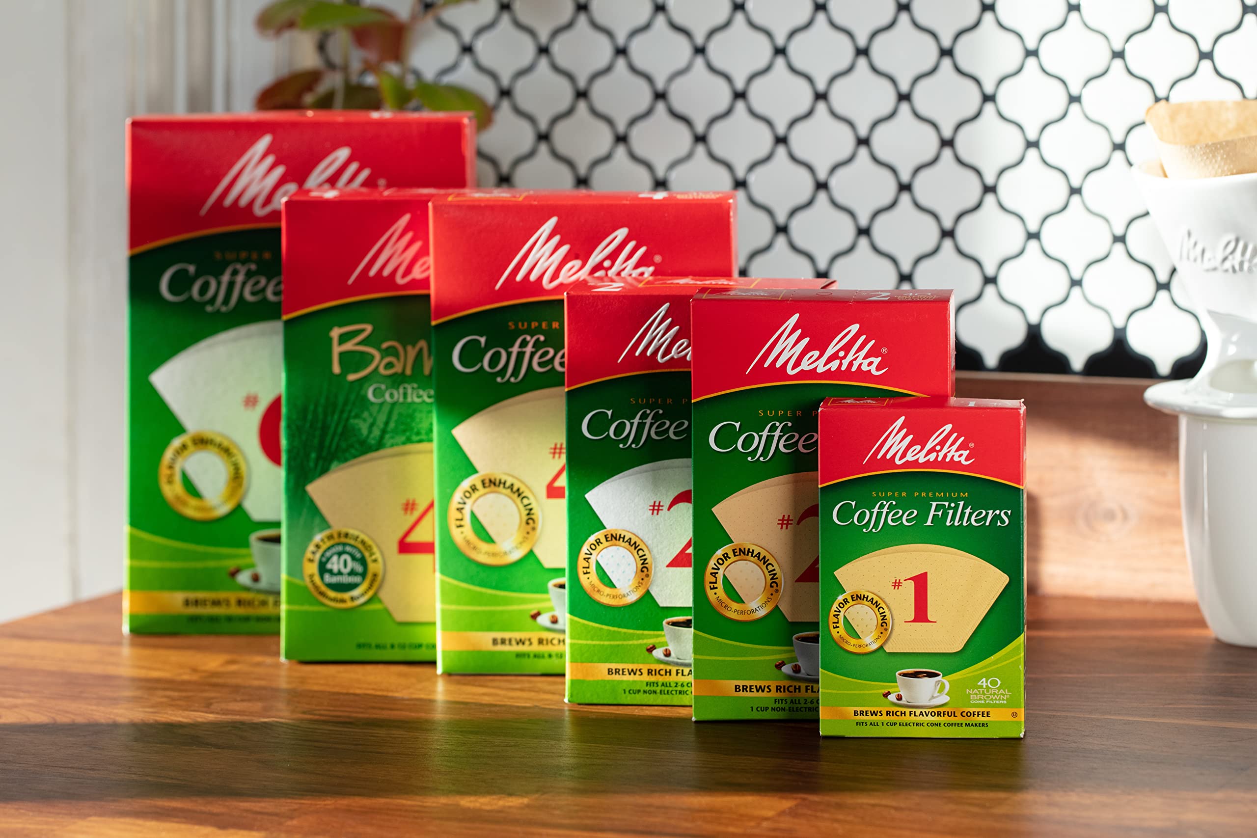Melitta bamboo paper filter for sustainable brewing