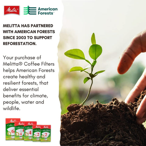 Melitta natural brown paper filter as an eco-friendly option