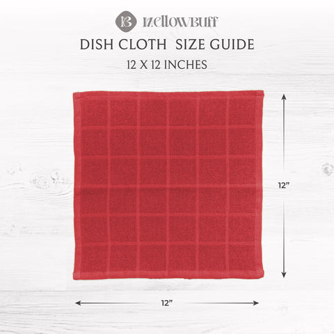 Mellow Buff dish cloth close-up shows soft pile ideal for delicate wiping.