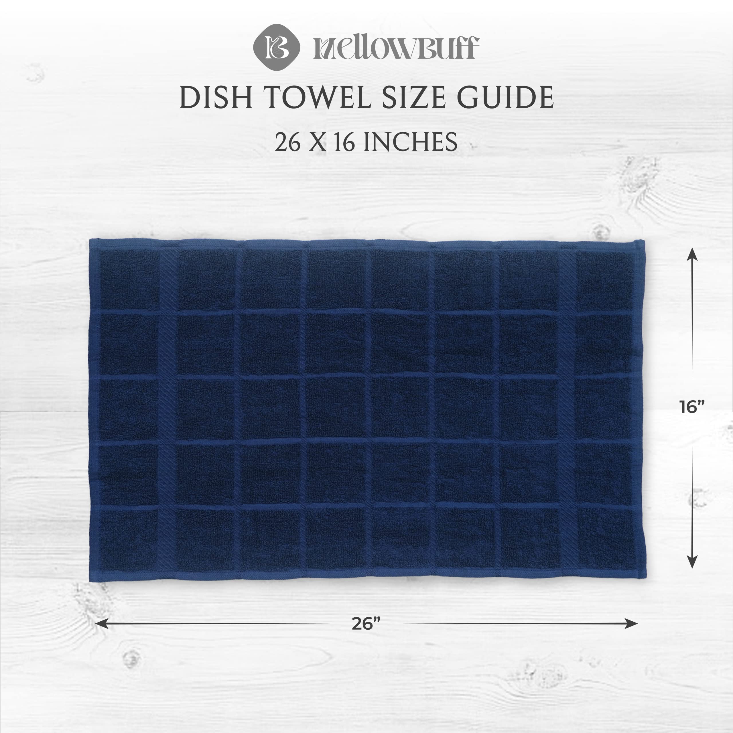 Mellow Buff navy towel drying and absorbent, quick-drying after spills