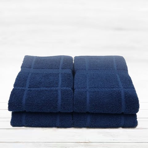 Mellow Buff towel in use for cleaning dishes, gentle on glassware and sturdy