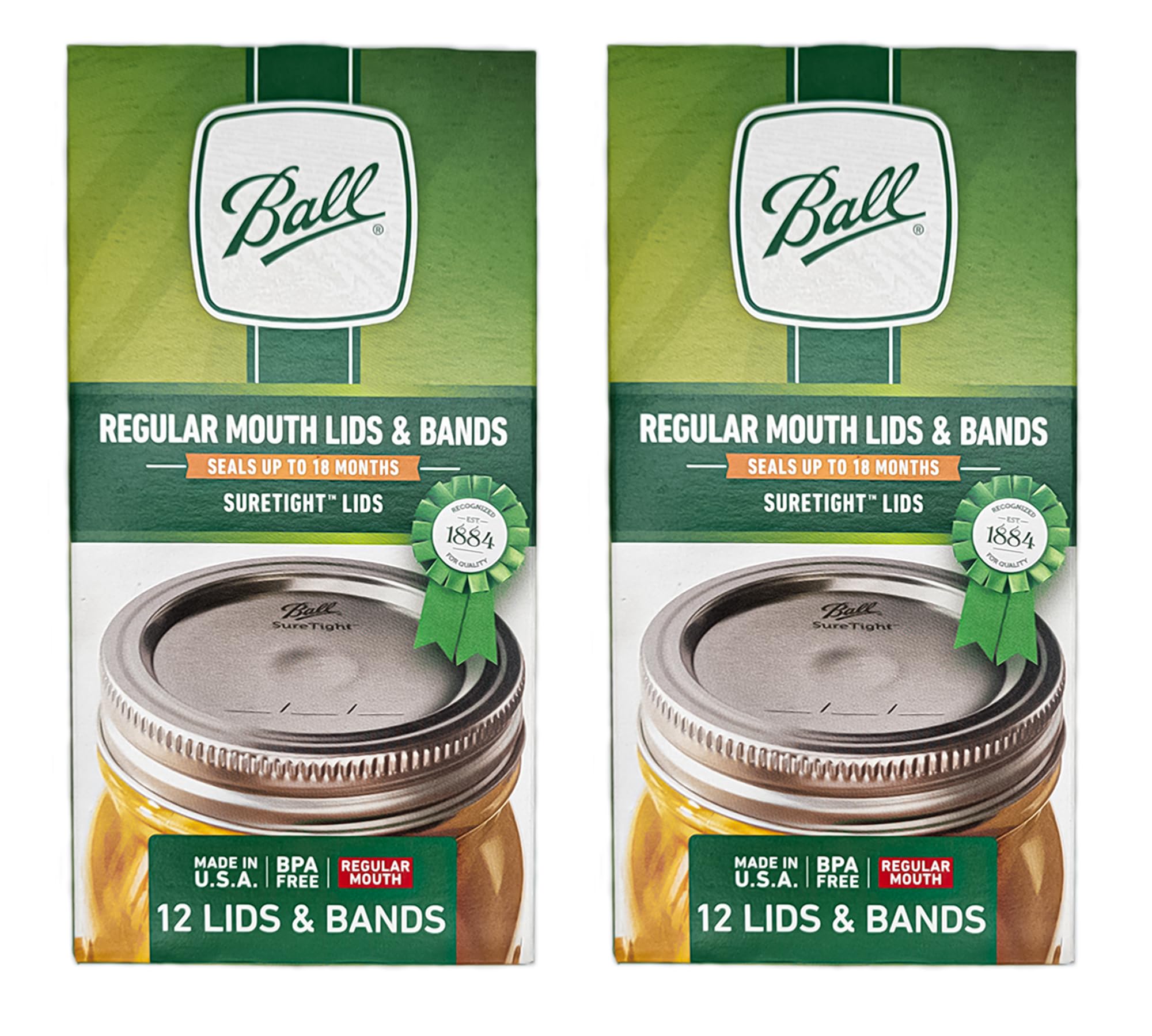 MEM WORLDSHOP Ball Regular Mouth Lids for secure jar sealing and reuse.