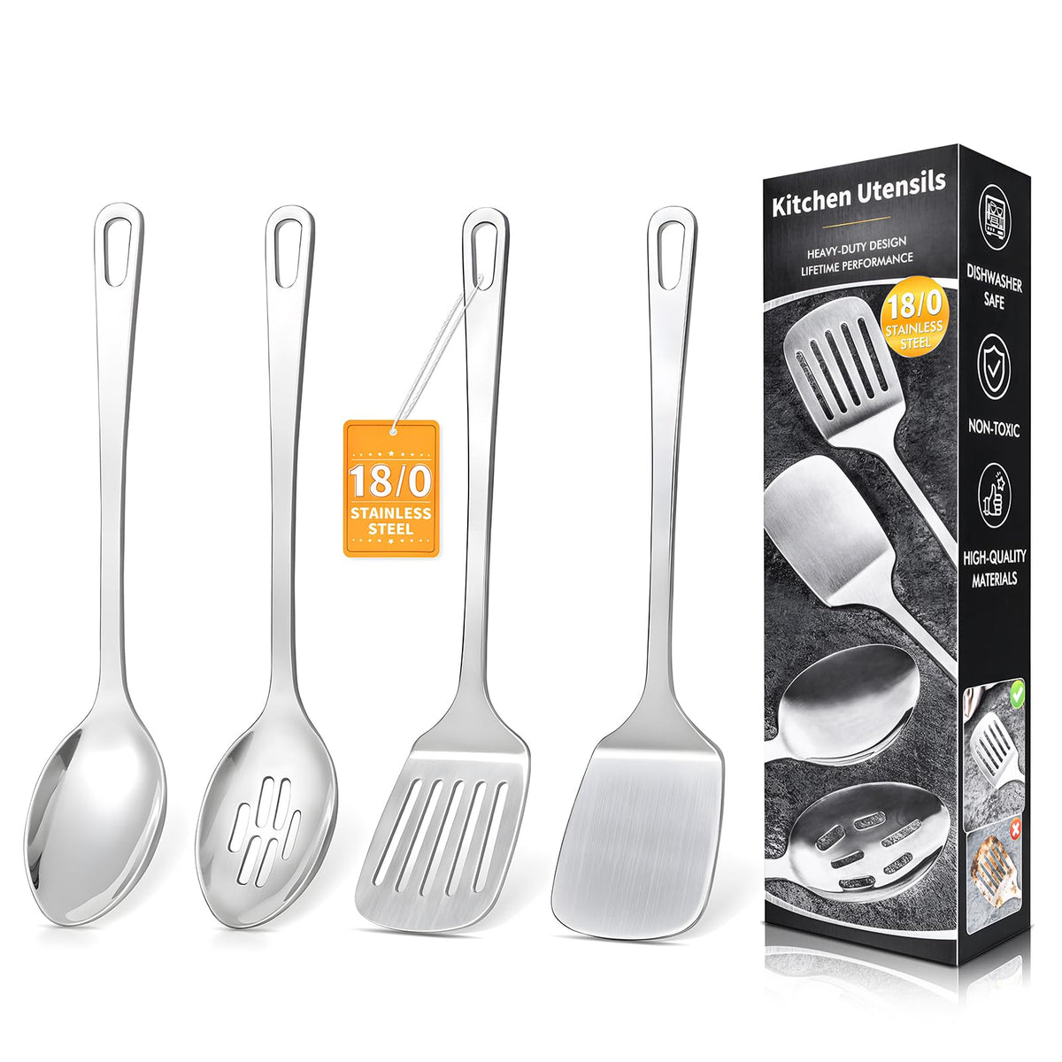 MemoGem 4 Pcs cooking utensils set for versatile meal prep in home kitchens