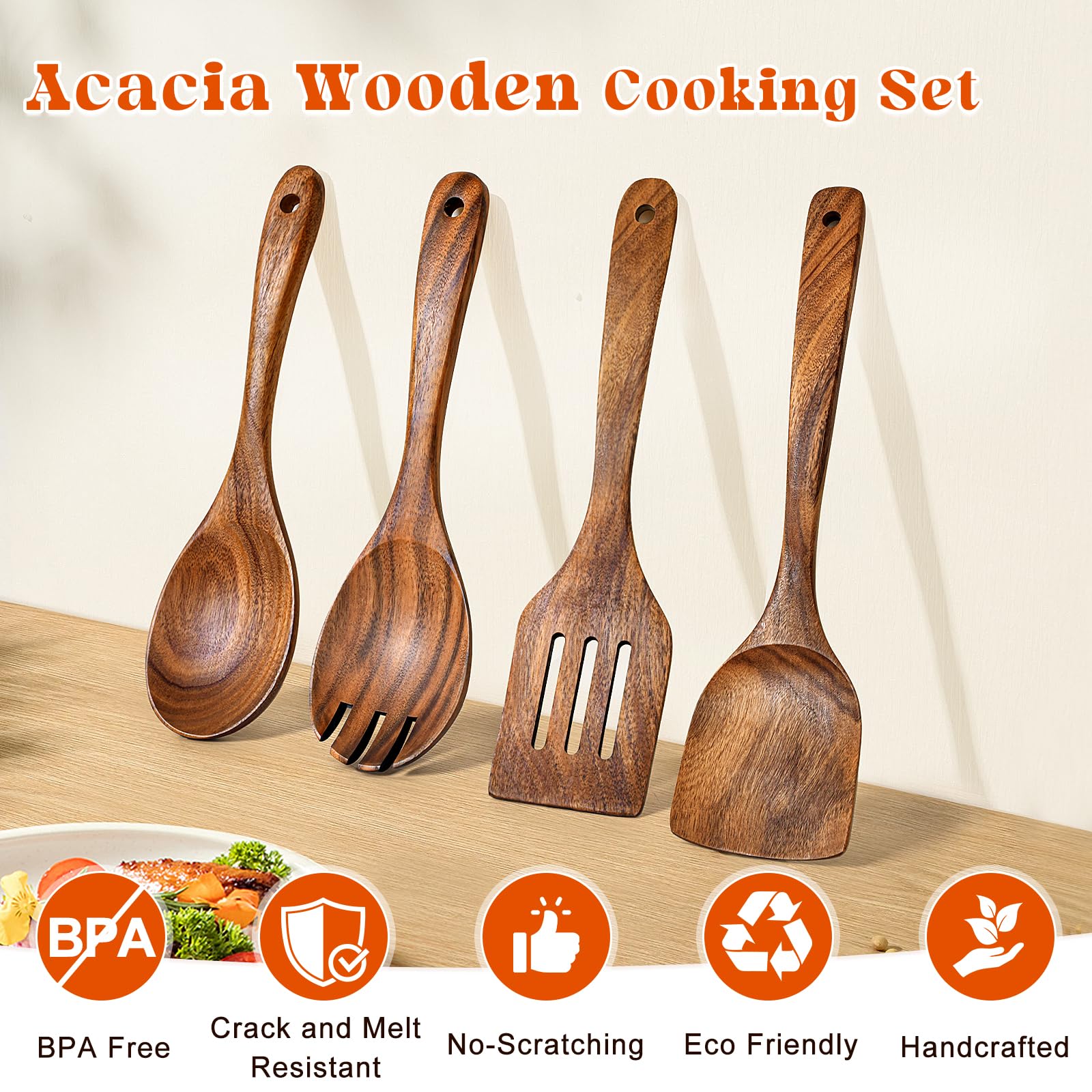 MemoGem acacia wood grain close-up showing dense, heat-resistant material