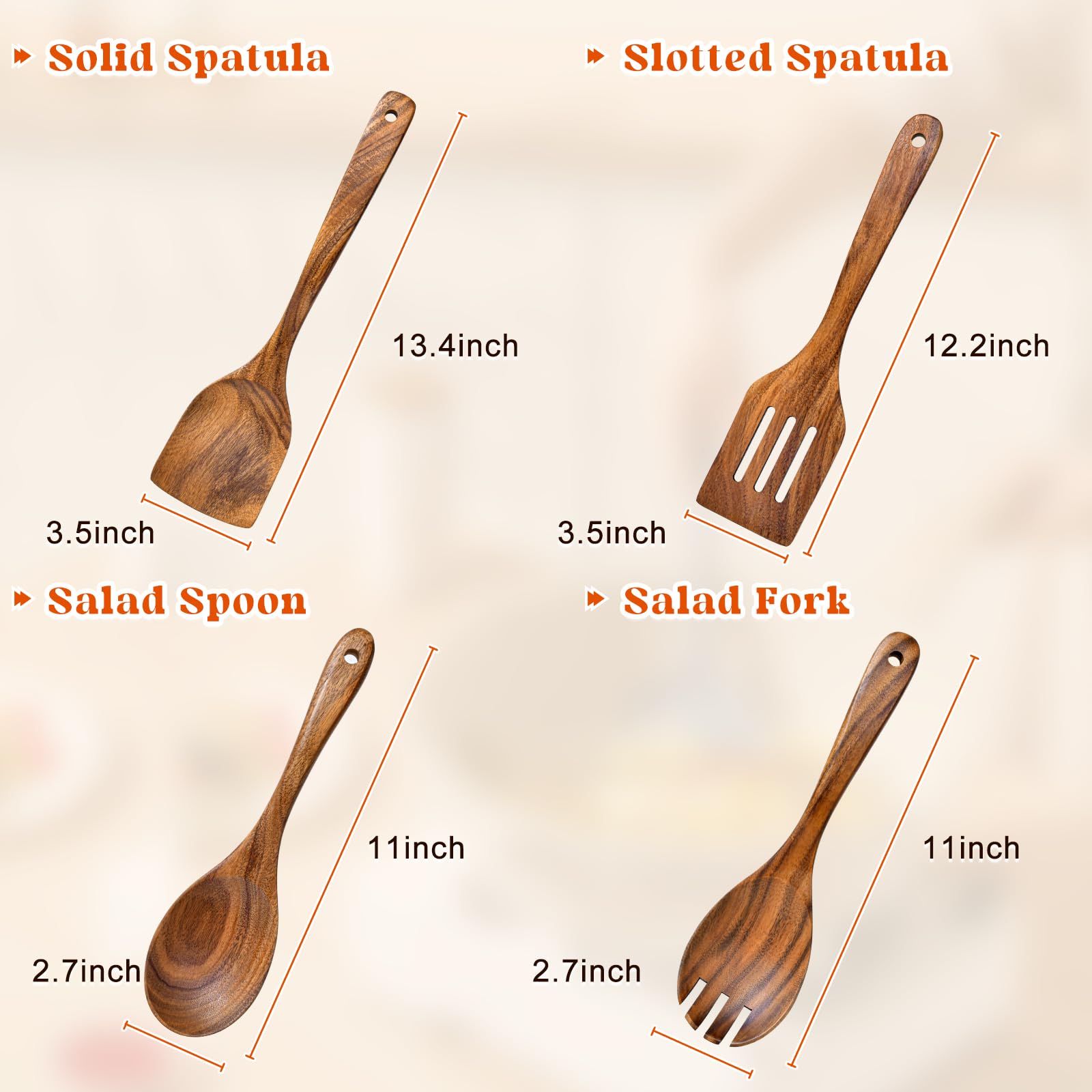 MemoGem wooden salad fork for precise serving and pickup