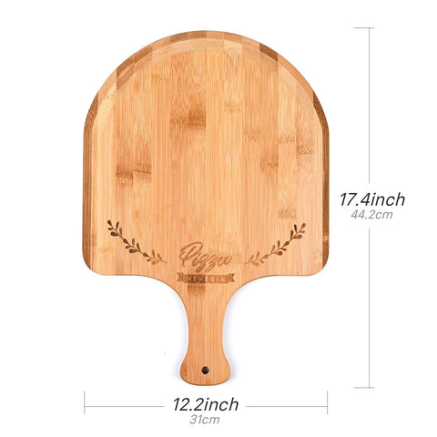 Sturdy and warp-resistant wooden pizza spatula by Menesia.