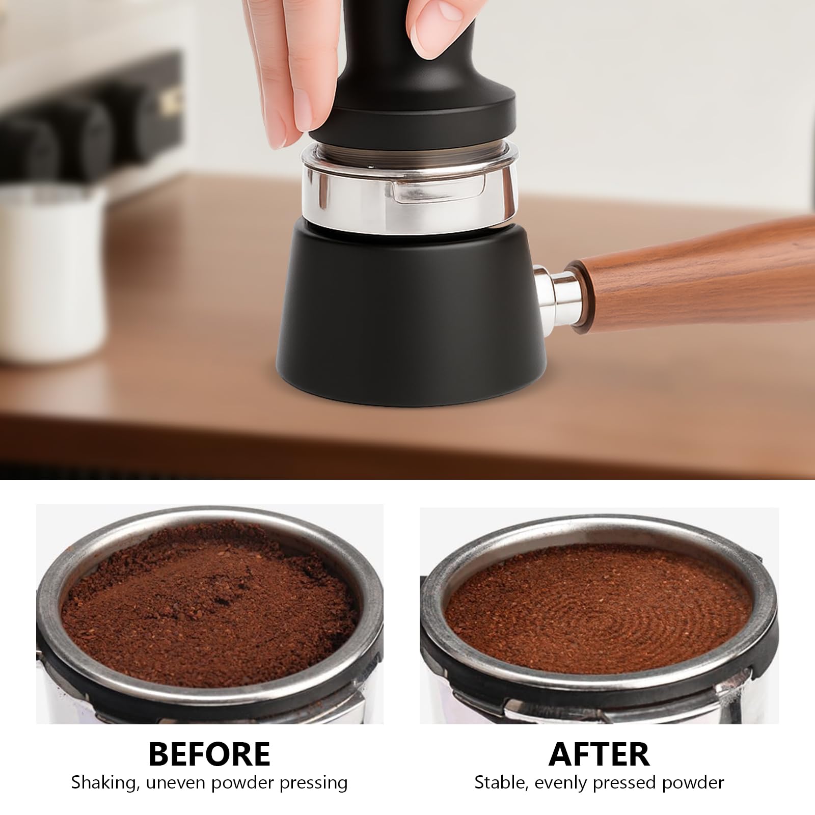 Anti-slip PETG base reduces shifts and spills, keeping your coffee station cleaner.