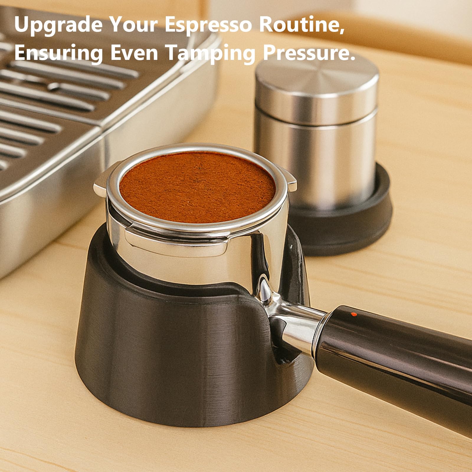Compact travel-friendly design suits home baristas who sample espresso on the go.