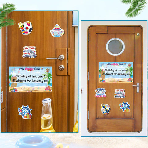 MENIFEND 7-piece set brings a festive seaside vacation vibe to your door signs