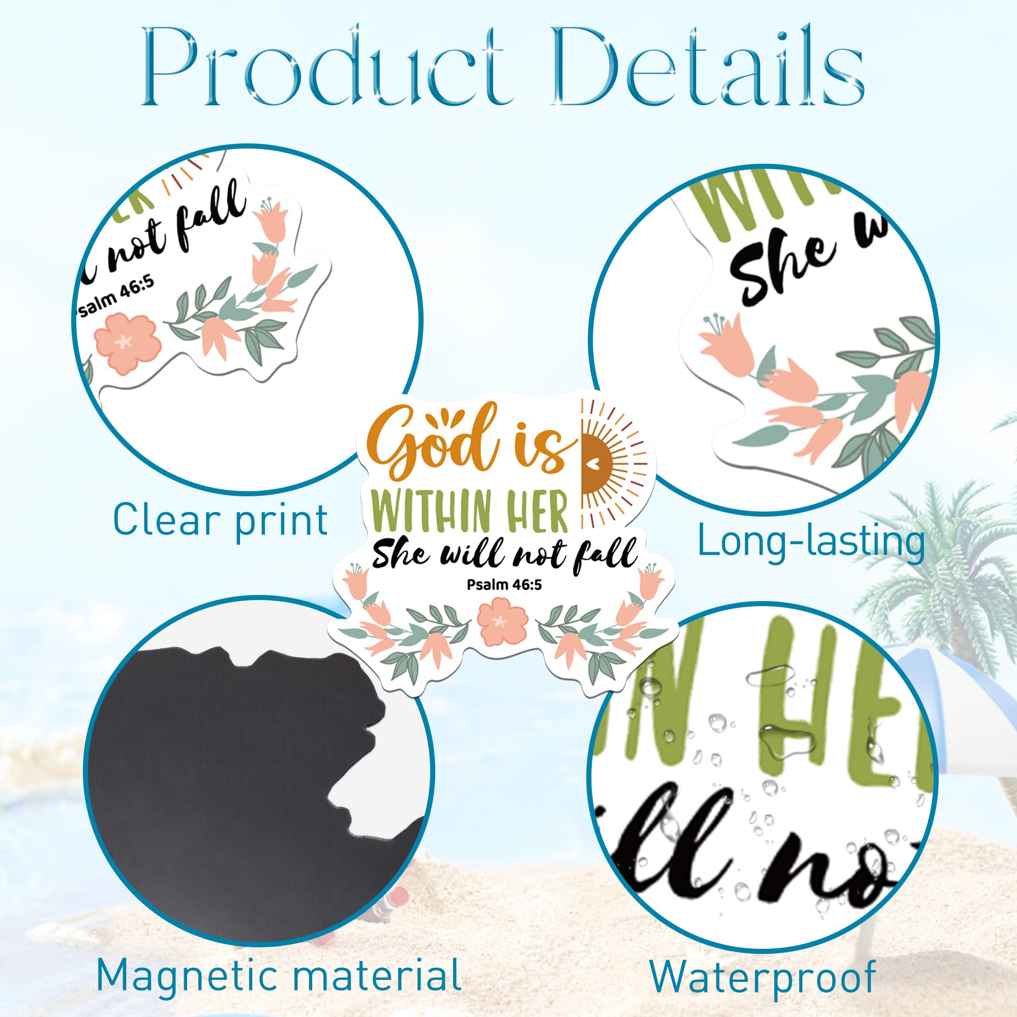 MENIFEND boho verse magnets 12-pack adds inspirational decor to kitchen surfaces.