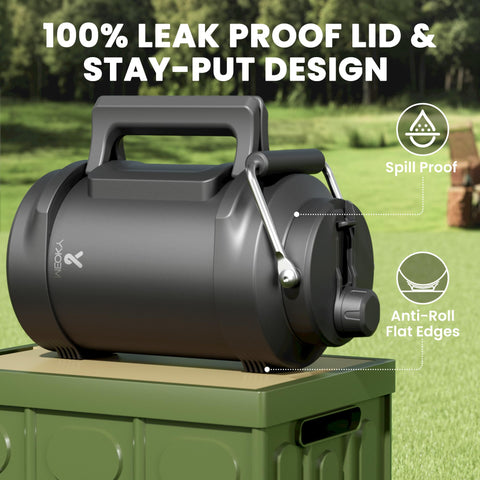 Triple-wall insulation keeps beverages cold for 48 hours on Meoky