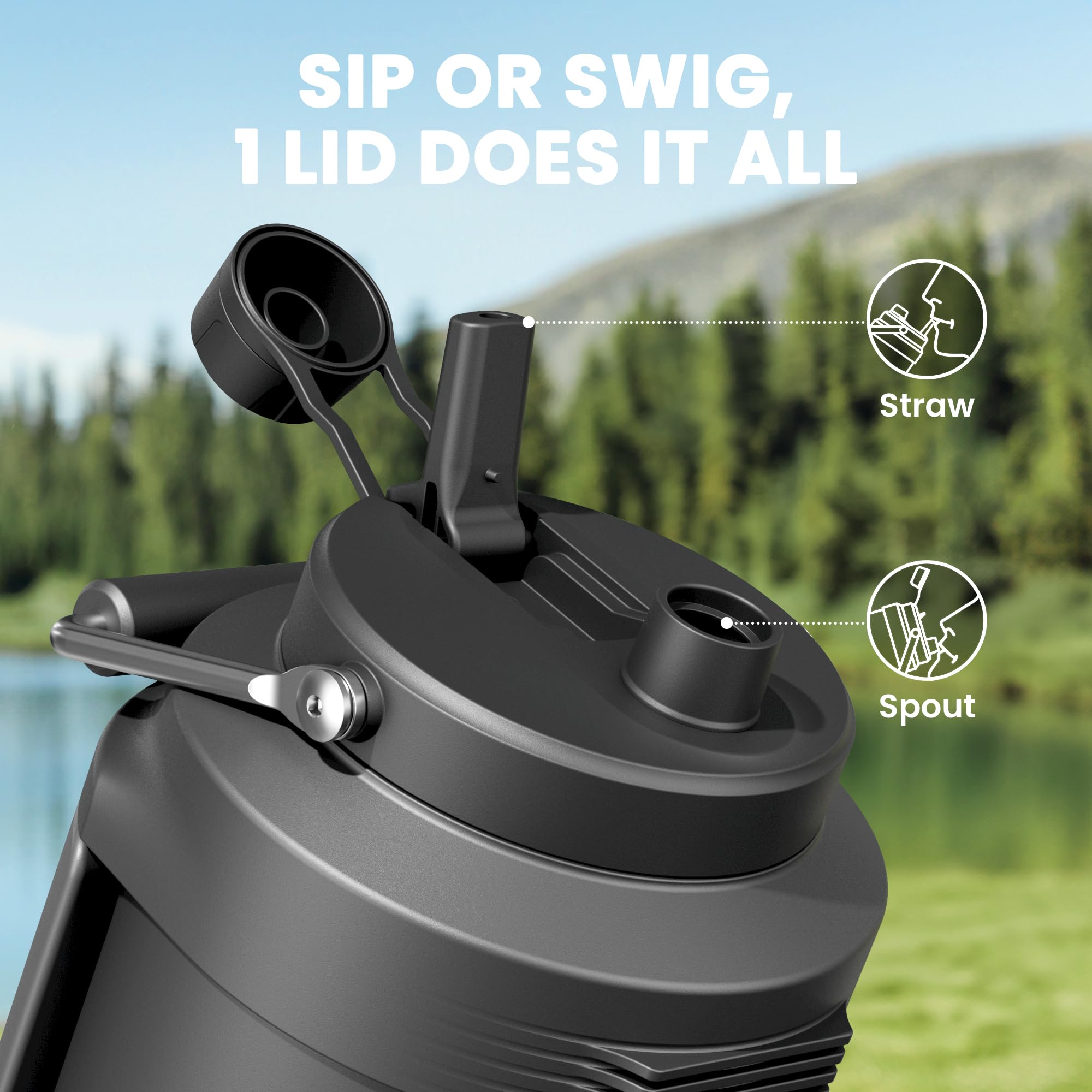 Leak-proof Meoky bottle demonstrated on rugged outdoor surfaces