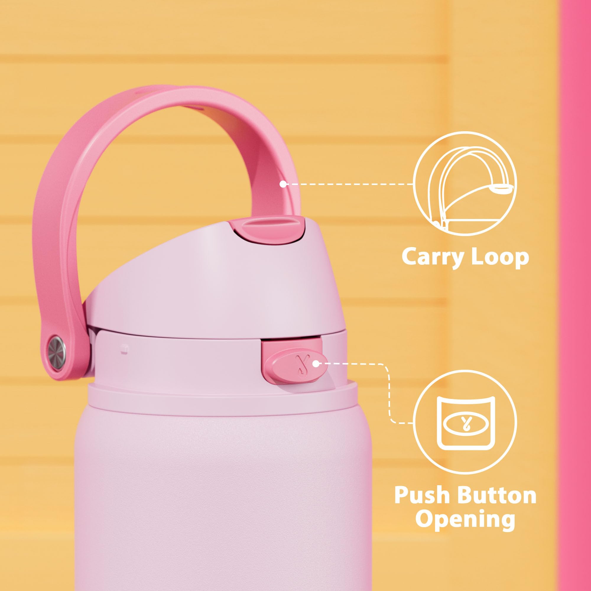 Meoky 18/8 stainless steel bottle for durable, taste-free hydration.
