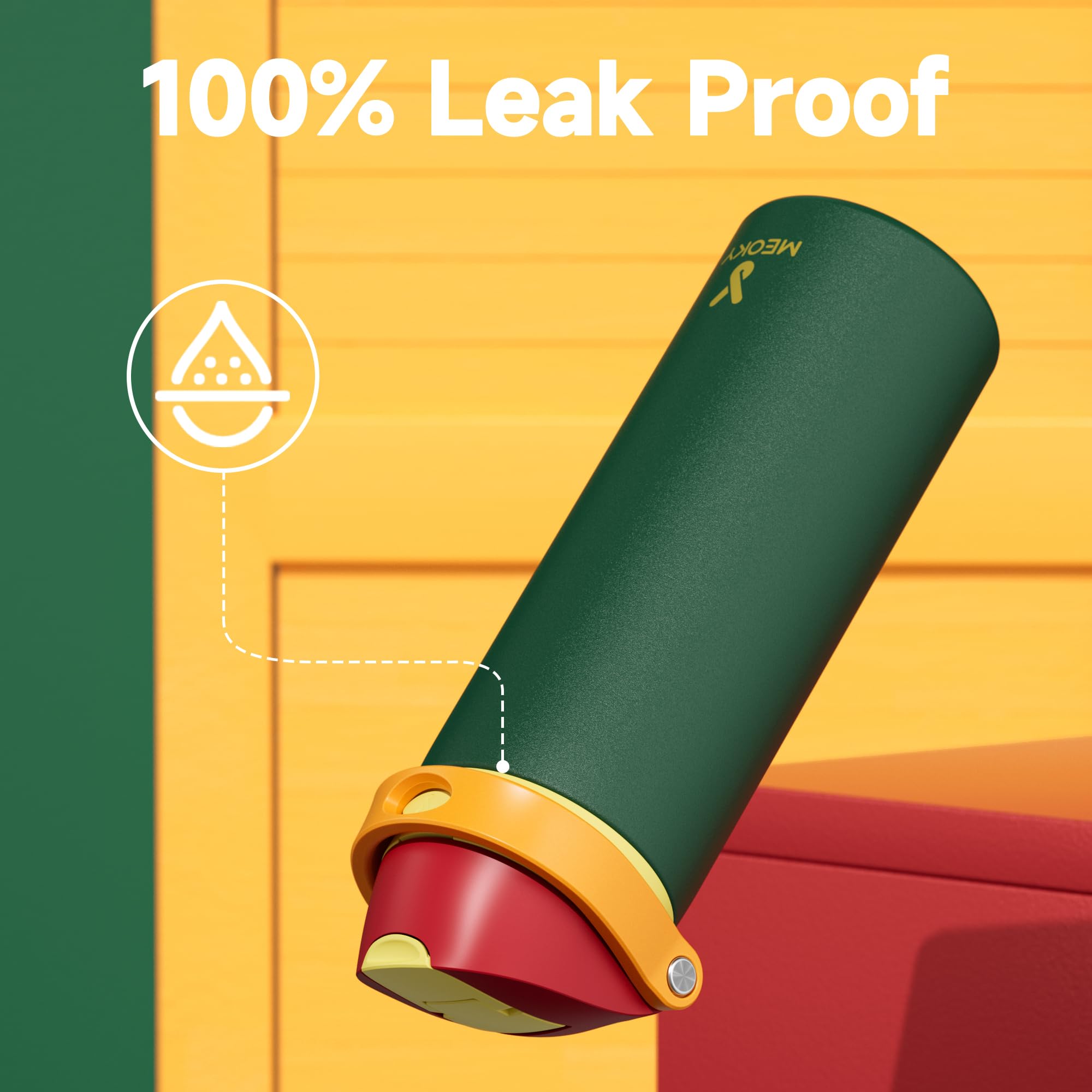 Meoky 24 hours cold insulation keeps drinks cold for long days.