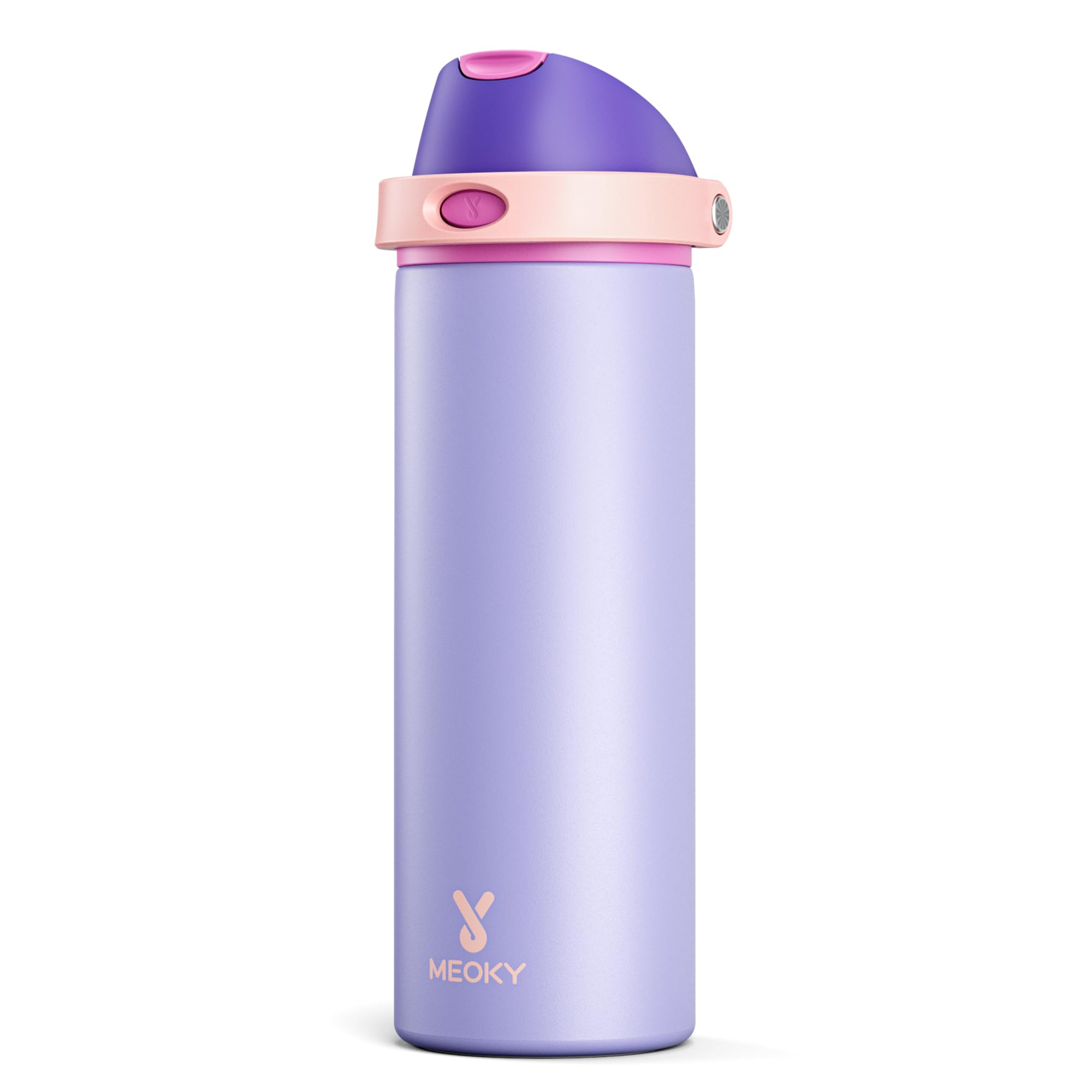 Meoky orchid bottle with 2-in-1 lid for on-the-go sipping