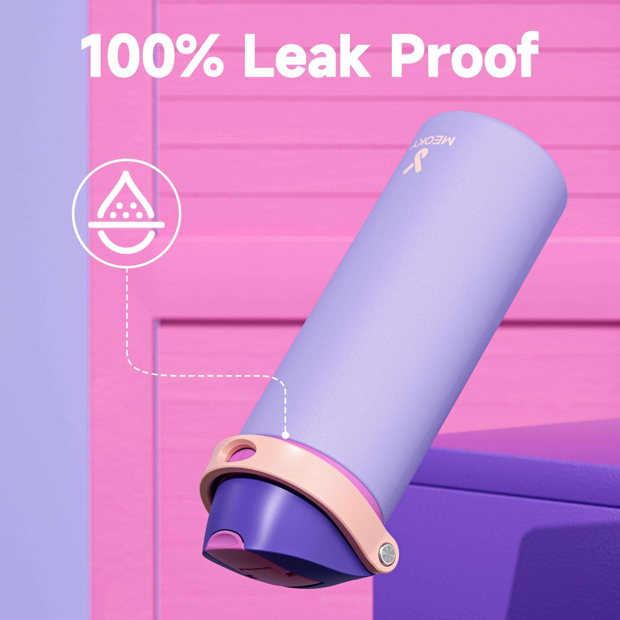 Meoky orchid bottle double-wall insulation keeps drinks cold