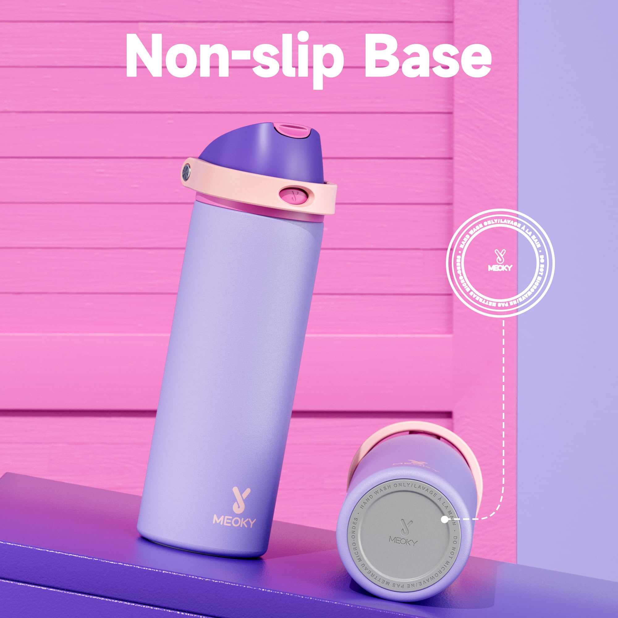 Meoky orchid bottle stays sweat-free during workouts