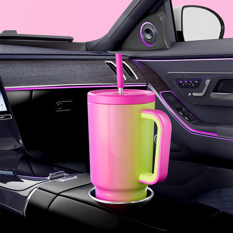 Meoky 30oz tumbler cupholder-friendly fits most vehicles.