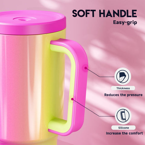 Meoky 30oz tumbler in-use ideal for commute and gym.