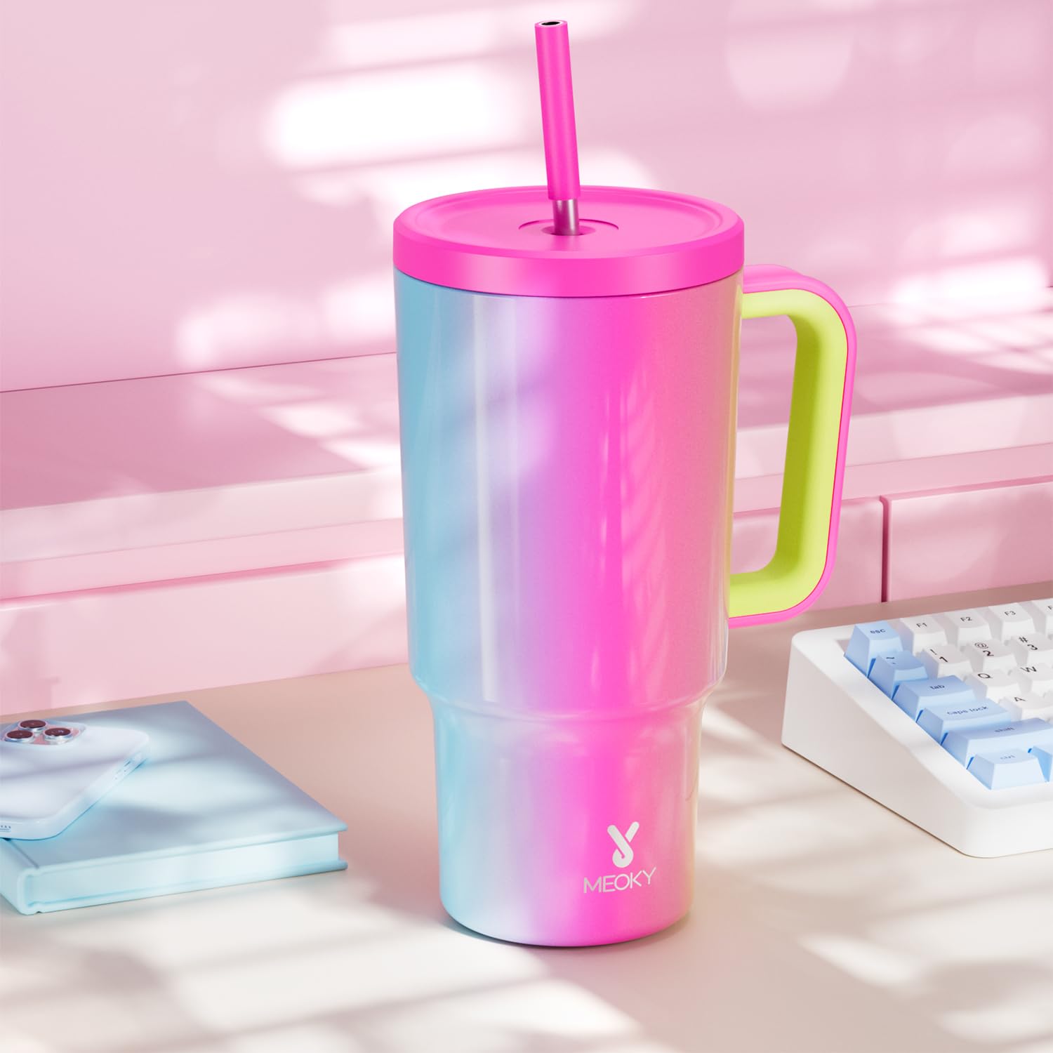 Meoky 30oz tumbler outdoor-friendly for travel and adventures.