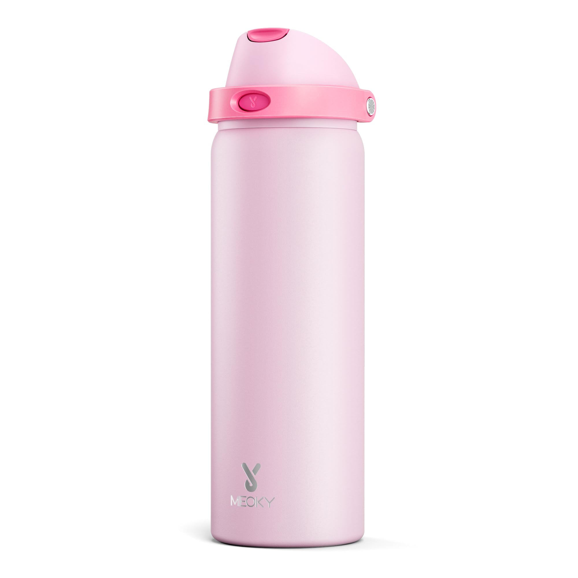 Meoky 32oz insulated bottle with straw lid for easy sipping during workouts.