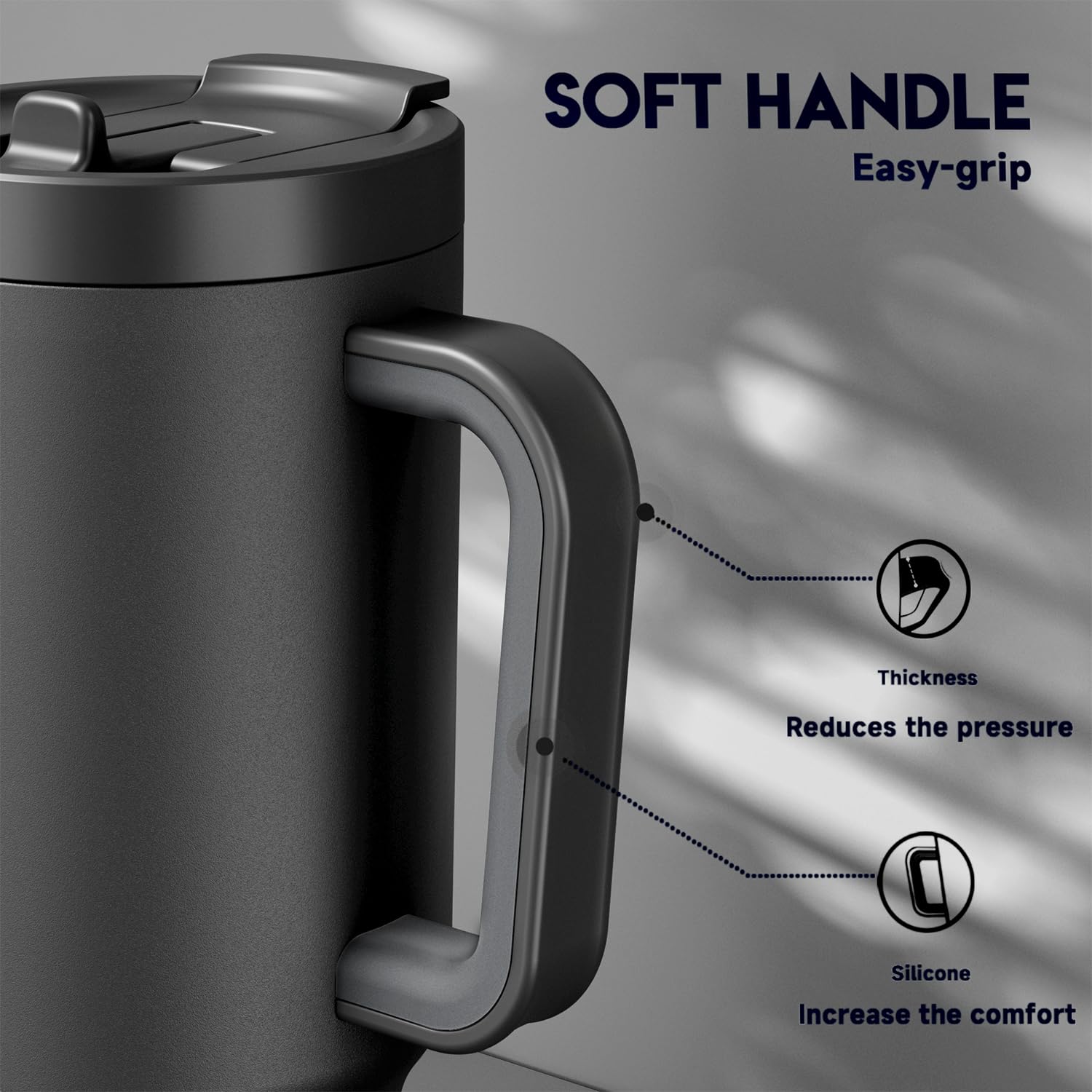Meoky tumbler fits most cup holders for errands and workouts.