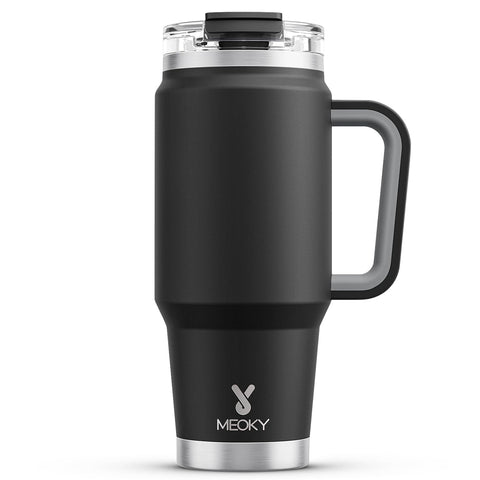 Meoky 32 oz tumbler with handle and pour lid for on-the-go hydration