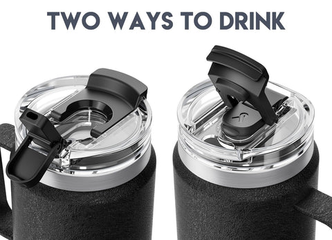 Meoky 32oz tumbler vacuum insulation keeps beverages cold or hot for hours.