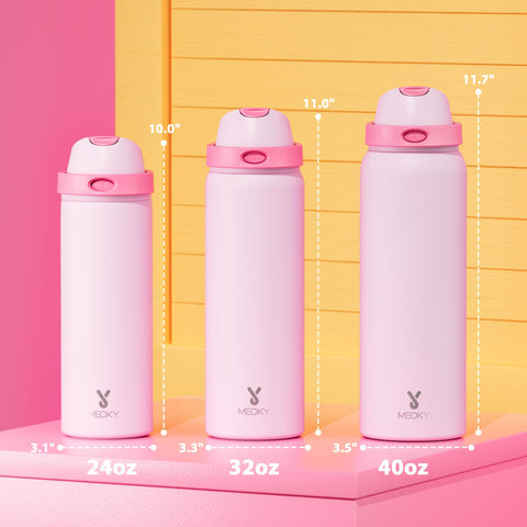 Meoky 40oz insulated bottle featuring leak-proof seal for mess-free travel