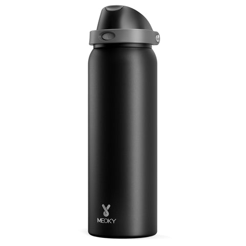 Meoky 40oz insulated bottle lid featuring a 2-in-1 design for sipping on the go