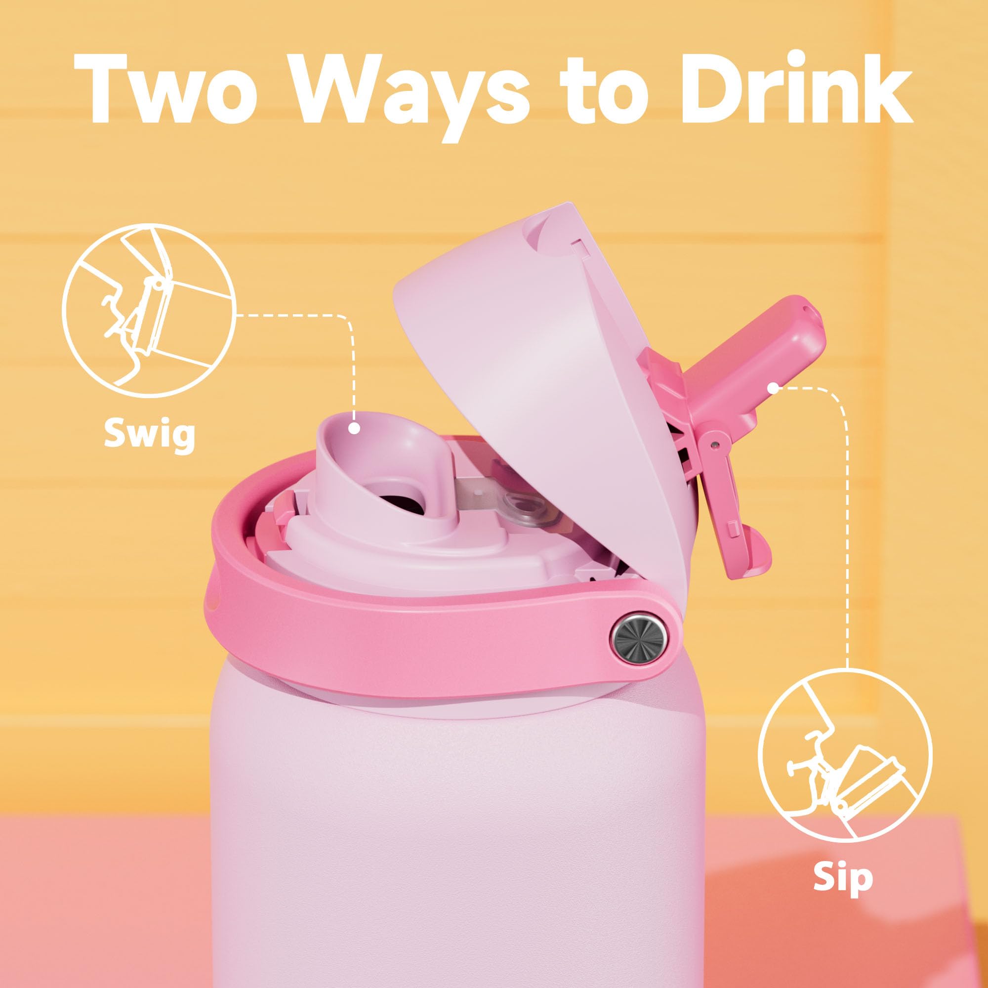 Meoky 40oz insulated bottle silicone base protects against dents and scratches